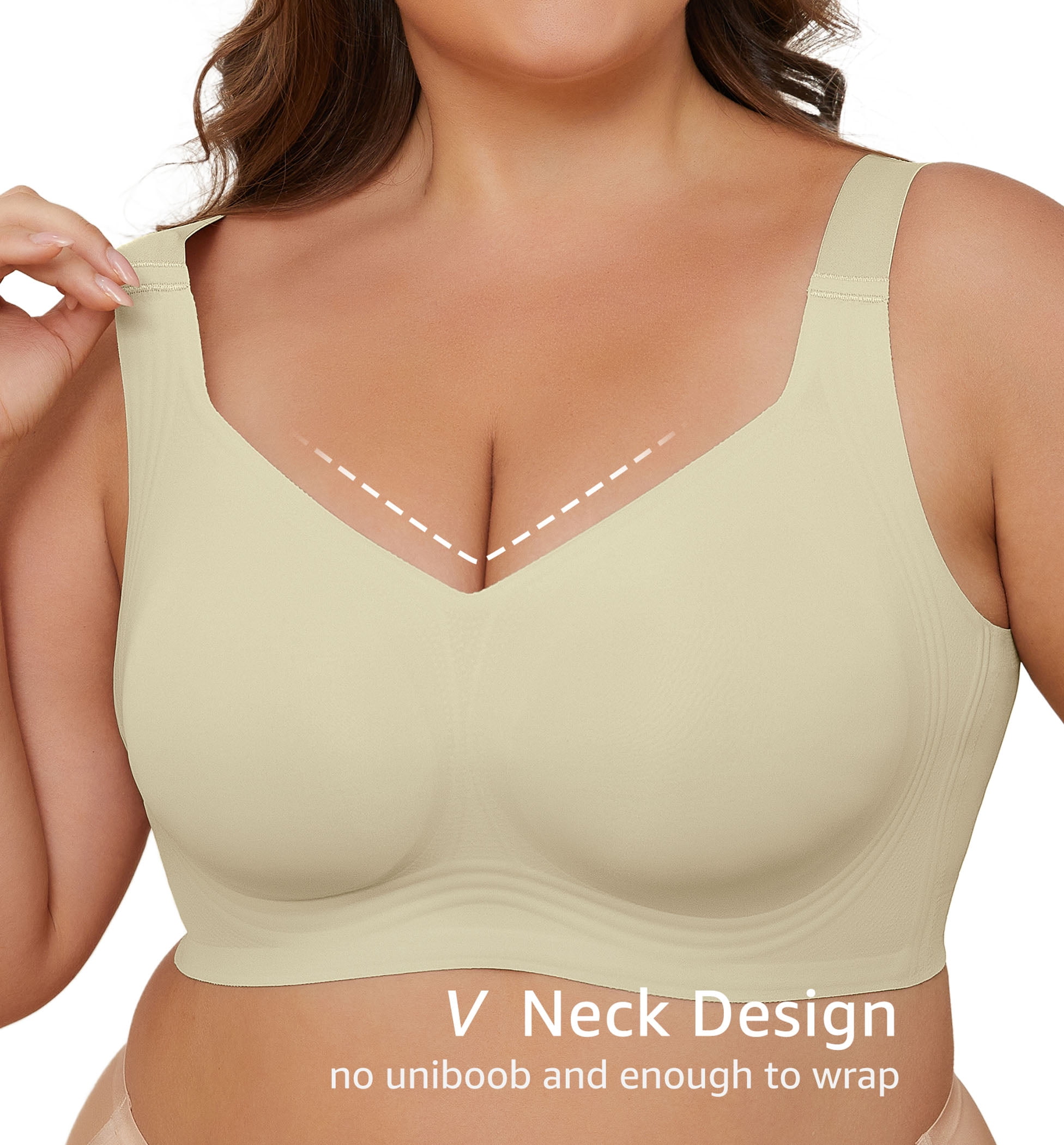 Daystry Smooth Wireless Bras for Women No Underwire Comfort Seamless Bras Full Coverage Everyday Bra New Upgrade