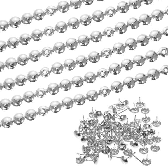 FENGGUIQU 6Pcs Upholstery Studs for Furniture Iron Silver for DIY Enthusiasts Upholstery