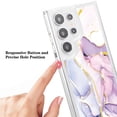 thumbnail image 6 of SaniMore Case for Samsung Galaxy S24 Ultra, Shockproof Ant-fall TPU Backplane Marble Stylish Pattern for Girls Women No-Yellowing Slim Lightweight for Samsung Galaxy S24 Ultra, Purple/White, 6 of 11