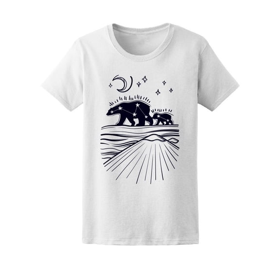 Bear Family In Landscape Tee Women's -Image by Shutterstock