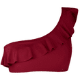 thumbnail image 2 of Firpearl Women's Bikini Tops One Shoulder Ruffle Bathing Suit Top, 2 of 4