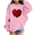 thumbnail image 4 of TaTaai Womens Graphic Hoodies Streetwear Hoodie Coquette Bow Graphic Aesthetic Preppy Long Sleeve Pocket Pullover Gift, 4 of 5