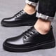 thumbnail image 4 of Zapatos de cuero de negocios, zapatos casuales para hombres, zapatos de trabajo de estilo británico, zapatos de estudiante con cordones, de suela gruesa y de moda, zapatos de trabajo, 4 of 6