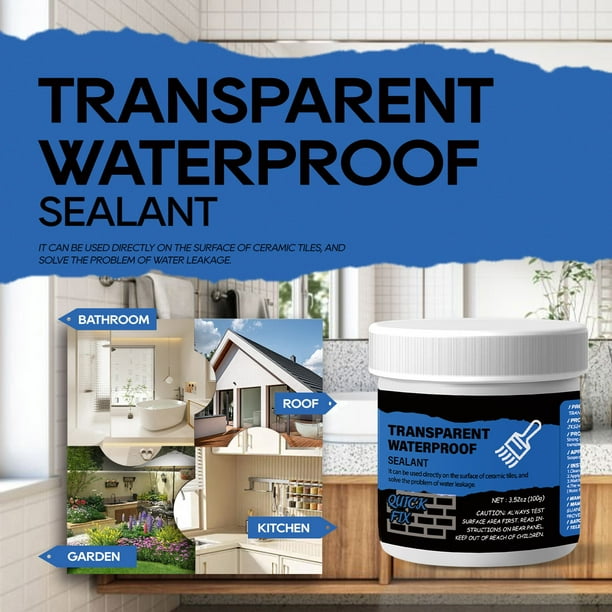 Wmhnj Sellador impermeable transparente para techos y paredes - 1 galn.  Recubrimiento impermeabilizante transparente para superficies de concreto,  madera, metal, mampostera, baños, balcones y | Walmart en línea