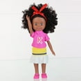 thumbnail image 3 of Black 10 Inch Baby Doll with Curly Hair, 8-Inch Realistic Vinyl Doll, Flexible Joints Role Play Toy, Washable Styled Hair, Developmental Pretend Play Gift for Girls 3+ Years Old, 3 of 9