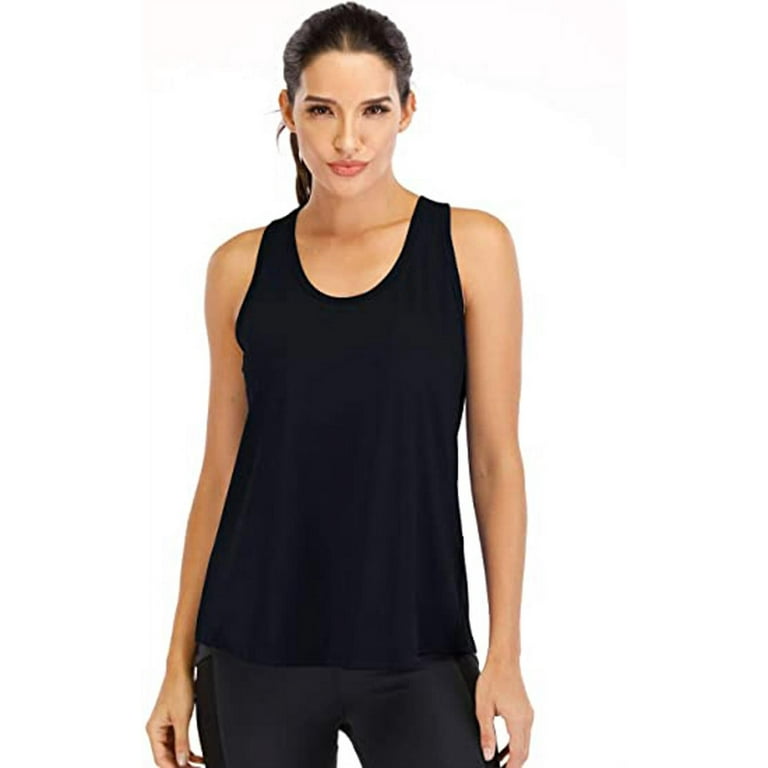 Black Tank Tops for Women Racerback Tops for Women Workout Scoop Neck S at   Women's Clothing store