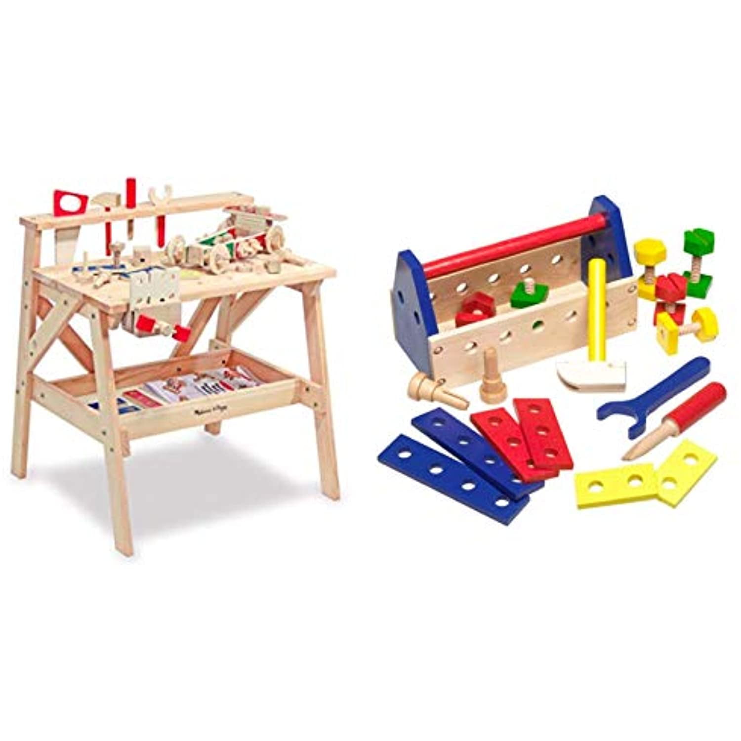 Melissa & Doug Bundle Includes 2 Items Solid Wood Project Workbench