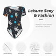 thumbnail image 6 of Naloa Space Women's Short-Sleeved Onesie, One-Piece Swimsuit for Parties, dates, clubs - X-Large, 6 of 9