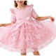 thumbnail image 1 of Vestido de Verano de Manga Corta Cuello Redondo Encaje Bordado Malla Princesa Arco Falda para Niñas, 1 of 7
