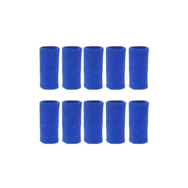 Guardurnaity 10 piezas de funda para la yema del dedo, Protector de articulación de la mano transpirable, soporte, mangas antideslizantes, ejercicio Suministros de ortodoncia Azul Guardurnaity CE015206-03