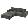 thumbnail image 2 of Alexent Modular Sectional Sofa w Ottoman LEFT-Facing Chaise Couch Dark Gray, 2 of 9