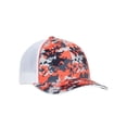 thumbnail image 2 of Pacific Headwear Digi Camo Trucker Flexfit Cap 408M Orange/White/Orange Xs, 2 of 2