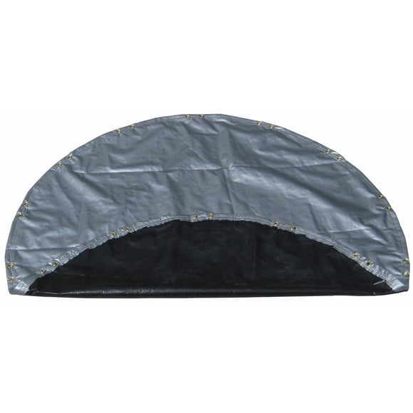 Round 18' Diameter Heavy Duty Silver/Black Poly Tarp - 12 Mil, 6 Oz.