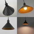 thumbnail image 2 of Kiven 1-Light Plug in Pendant Light,Industrial Hanging Light with 15FT Cord, Remote Control, Dimmable Ceiling Pendant Light Black Finish Gold Inner, 2 of 7