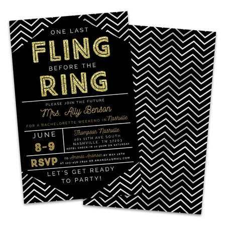 Personalized One Last Fling Before The Ring Bachelorette Party