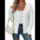 thumbnail image 1 of Suéteres para Mujer, Otoño Invierno, Cuello en V, Botones, Suéter, Chaqueta, Tops de Punto. M, 1 of 10