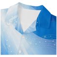 thumbnail image 3 of Camisas Oversize Hombre Moda para hombre Casual Beach Seaside 3D Impresión digital Hebilla Solapa Camisa de manga corta Top (Sky Blue, XL), 3 of 7