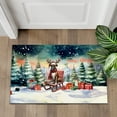 thumbnail image 4 of Merry Christmas Santa Reindeer Antlers Boxer Sleigh Xmas Winter Holiday Doormat Boxers Dog Lover Gifts Idea Indoor Outdoor Welcome Mat - 00023, 4 of 5