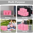 thumbnail image 7 of 6 Pack-Extra Large Heavy Duty Moving Bags - Waterproof Storage Totes with Handles & Zippers, Foldable for College Dorm, Storage (Pink), 7 of 7