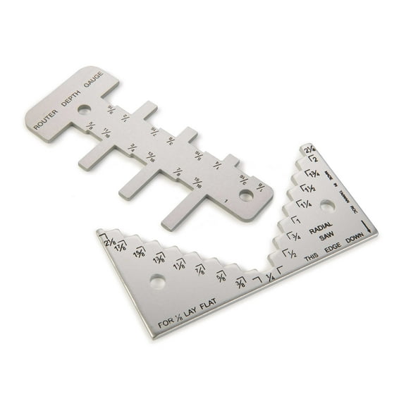 Woodriver Router And Saw Depth Gauge Set Of 2