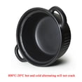 thumbnail image 2 of Casserole Clay Pot Heat-resistant Premium Ceramic Bowls Lid Cooking Soup Black White (Black 60oz), 2 of 9