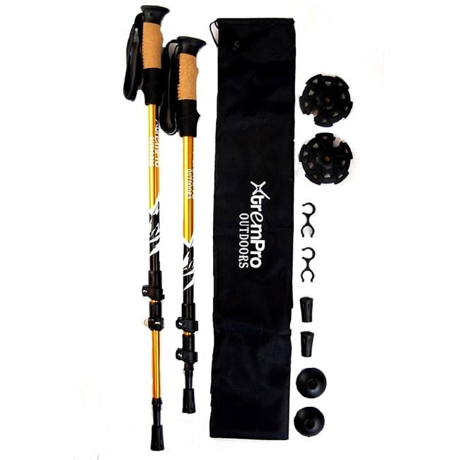 Ski poles Telescopic adjustable Collapsible Adult alpine black/silver 7075 Alu 