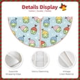 thumbnail image 3 of Xecao Frog In Mermaid Pattern Christmas Tree Skirt Round Xmas Tree Mat Base Cover for Holiday Home Decorations-36", 3 of 6