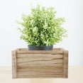 thumbnail image 4 of VERDANVERSE 1Set Rectangular Planter Wood Flowerpot Burnt Color Antique Design for Succulents, 4 of 6