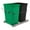 Green/Black, variant on Rev-A-Shelf RV-18KD-18C S Double 35 Quart Pullout Waste Containers, Black