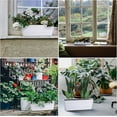 thumbnail image 6 of 12x3.8x4.6In Window Planter Box,QZS Rectangle Flower Pots for Indoor Outdoor Use,Plastic White Flower Box for Porch Window,Yard, 6 of 6
