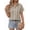 Green, variant on Womens Short Sleeve Striped Shirts Casual Button Down V Neck Work Blouses Tops