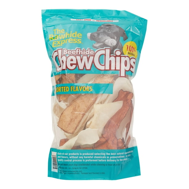 The Rawhide Express Assorted Flavors Strips/Chips Dog Chew, 1Pound