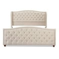 thumbnail image 6 of Maklaine Modern Hardwood Tufted Wingback King Bed in Sky Neutral, 6 of 16
