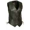 Milwaukee Leather Women's Classic Side Lace Vest, Buffalo Snaps (Small) - Small ML1254
