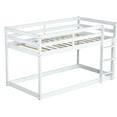 thumbnail image 6 of Miniyam Wood Twin Over Twin Bunk Bed for Kids, White, 6 of 7