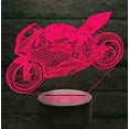 thumbnail image 2 of YSTIAN 3D Motorcycle Night Light led Lamp Illusion 7 Color Changing Table Desk Decoration Lamps Birthday Gift Acrylic Base USB Cable Toy, 2 of 5
