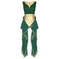 thumbnail image 5 of iiniim Women's Sleeveless Lace-up Liturgical Praise Dance Tunic Worship Tunic Overlay Top Praise Wear Green XXL, 5 of 7