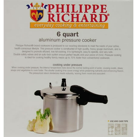 philippe richard 6-quart pressure cooker, aluminum - walmart philippe richard 6-quart pressure cooker, aluminum - walmart
