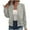 Gray, variant on BiZtdJrK Women Zipper Jackets Textured Ribbed Cuff Long Sleeve Bomber Jacket Lightweight Flight Outerwear Fall Coats Black XL