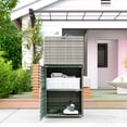 thumbnail image 6 of Outsunny Outdoor Towel Rack for Pool w/ Drawer & Cabinet, Gray, 6 of 9