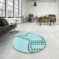 thumbnail image 3 of Ahgly Company Indoor Rectangle Patterned Electric Blue Area Rugs, 5' x 7', 3 of 6