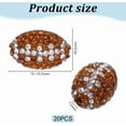 thumbnail image 2 of About 20Pcs Oval Rhinestone Clay Beads 15x10mm Rugby Rhinestone Beads Brown Beads Clay Pave Beads Disco Ball Diamond Clay Beads for Necklace Bracelet Jewelry Making Party Decoration, 2 of 9