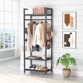 thumbnail image 2 of Tribesigns Small Heavy Duty Clothes Rack with Shelf and Hanging Rod, Freestanding Closet Organizer, Industrial Garments Rack for Small Space, Bedroom,27'' W X15" D X69'' H, Max Load 300LBS, 2 of 7