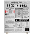 thumbnail image 1 of The Party Post 62nd Birthday Party Decorations Poster Born in 1962, 1 of 5