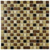 SomerTile 12.25" x 12.25" Metal Downtown 3/4" Beige Porcelain Mosaic Tile (10 Tiles/ 10.63 sqft.)