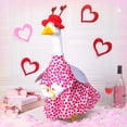 thumbnail image 3 of Valentine Porch Goose Outfits for 23" High Cement or Plastic Patriotic Pink Heart Goose Outfit Romantic Valentines Clothes for Lawn Outdoor Yard Garden Outdoor Decor (Arrow Angel), 3 of 6