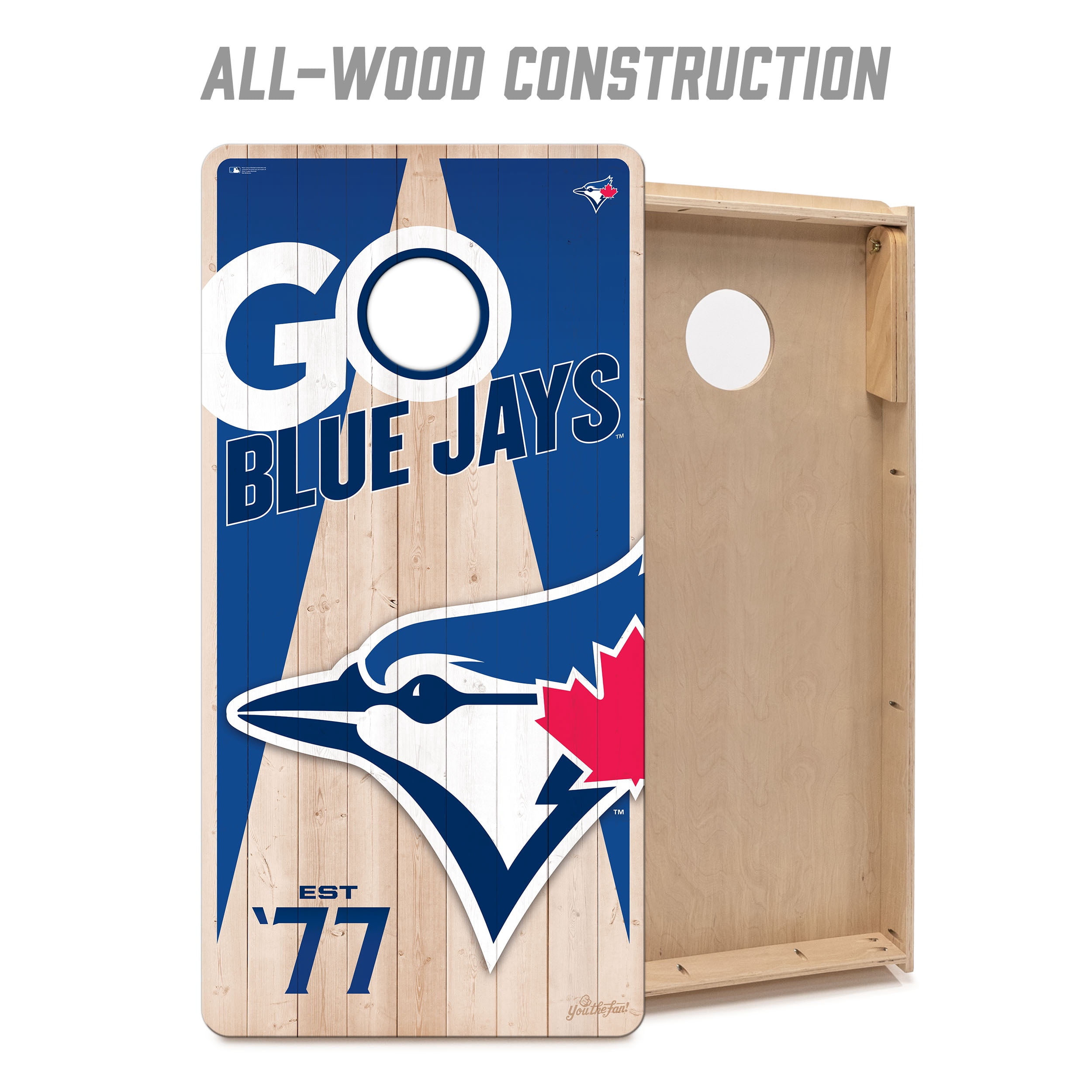 YouTheFan MLB Toronto Blue Jays 2' x 4' Cornhole Game No Bags