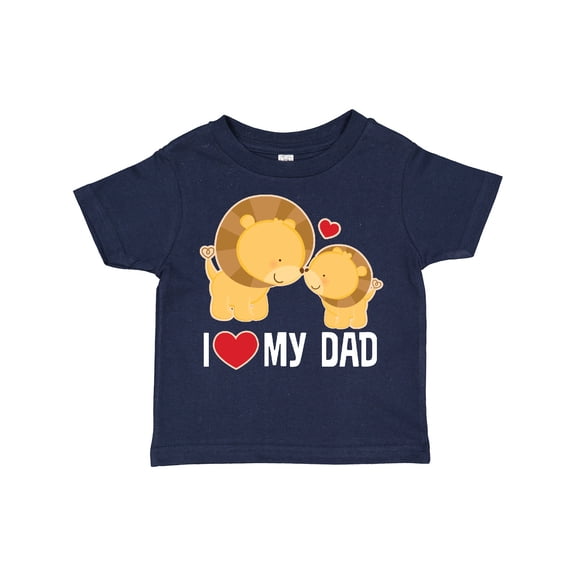 Inktastic Fathers Day I Love My Dad Boys Lion Boys or Girls Toddler T-Shirt