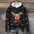 thumbnail image 2 of Futezty Christmas Sweaters for Women 2024 Fleece Winter Warm Hoodie Long Sleeve Crewneck Pullover Sweatshirts, 2 of 4