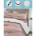 thumbnail image 4 of Quilts Twin-XL Size Bedding Set, Coral Red Brown Ombre Lightweight Quilted Comforter, Vintage Shabby Red Abstract Art Soft Reversible Bedspread Coverlet with Pillow Covers for All Season, 68" x 98", 4 of 7
